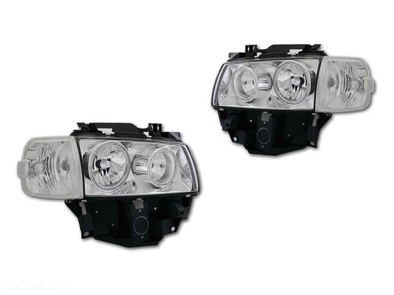 REFLEKTORY LAMPY kpl RINGI CLEAR TUNING VW T4 TRANSPORTER MULTIVAN LIFT - 1