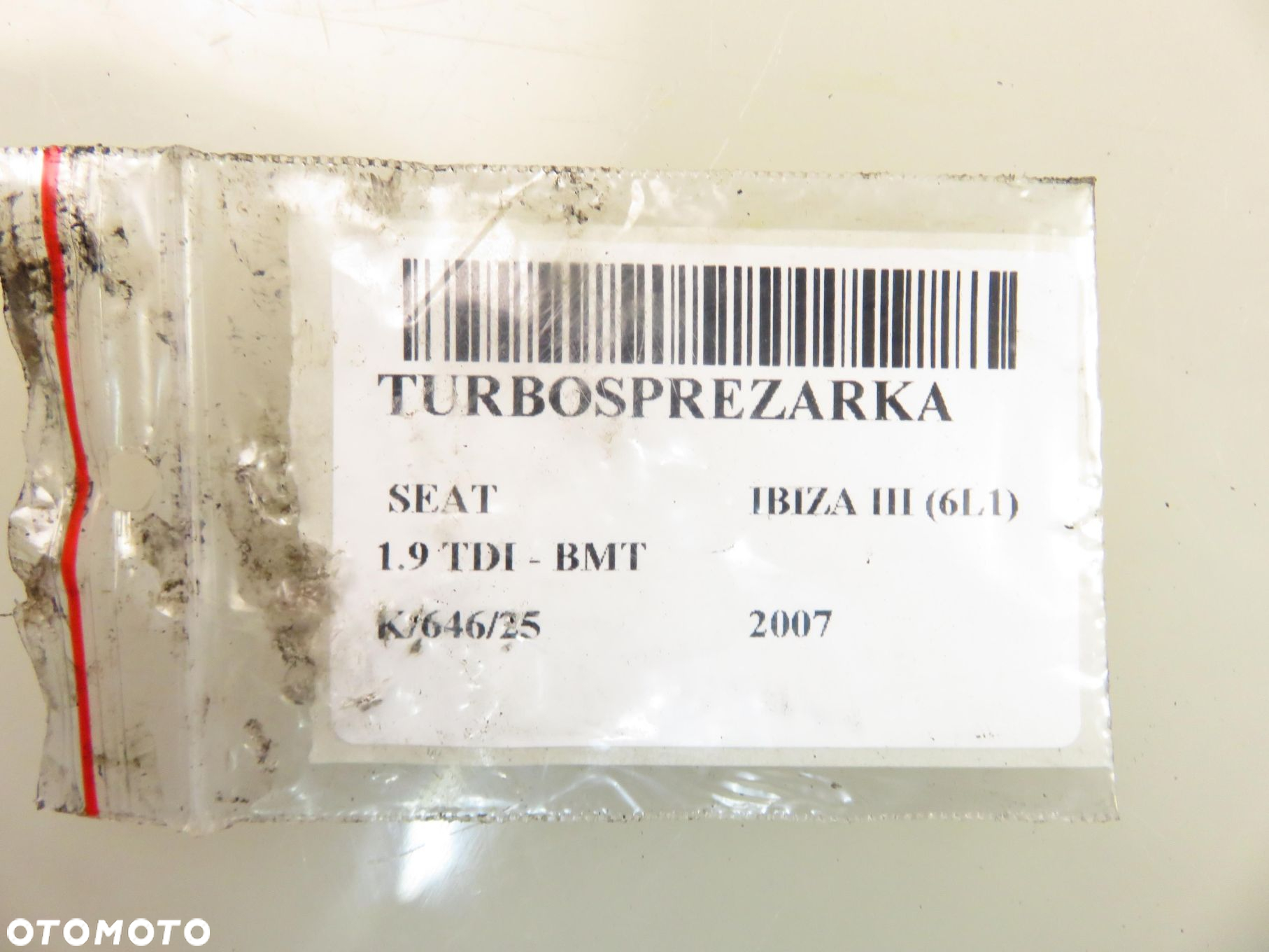 TURBOSPRĘŻARKA SEAT IBIZA III (6L1) 1.9 TDI - BMT 03G253014D BV39A0068 BMT - 12