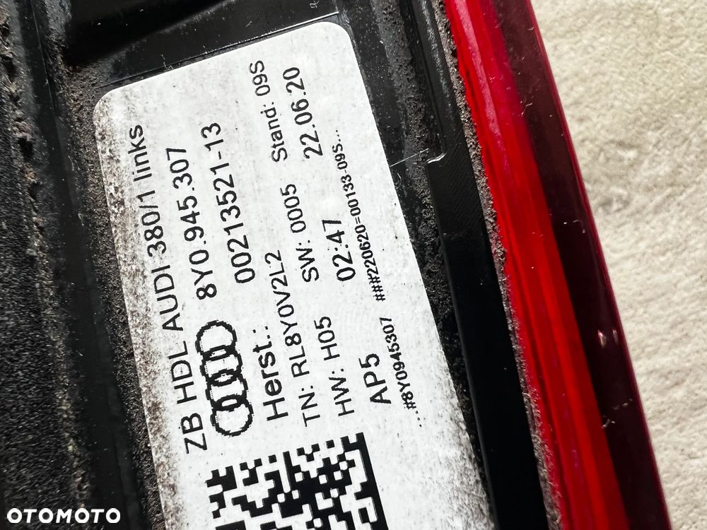 AUDI A3 S3 8Y LAMPA LAMPY TYŁ LEWA PRAWA LED KOMPLET MATRIX 8Y0945207 8Y0945307 8Y0945208 8Y0945308 RÓŻNE ROCZNIKI CENA W OPISIE - 6