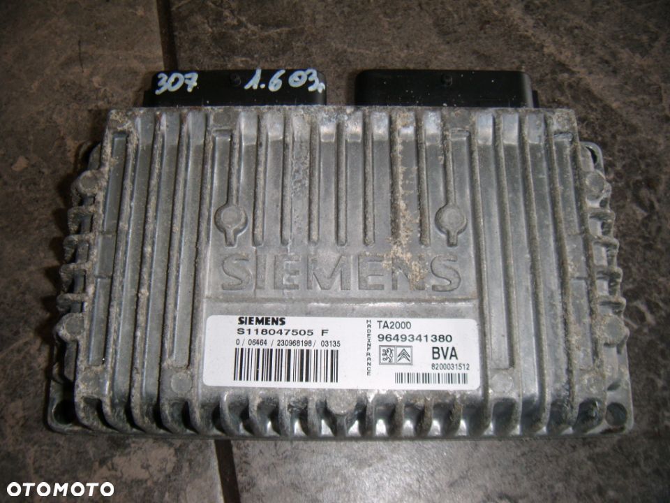 peugeot 307 03r 1.6 16v sterownik skrzyni biegów nr 9649341380 - 1