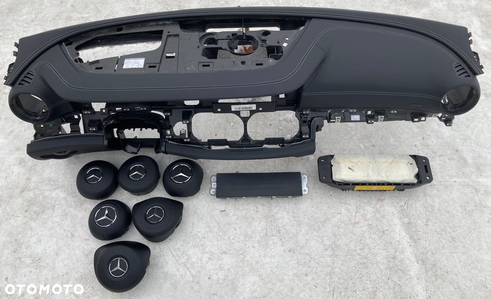 MERCEDES E CLS W213 W238 W257 DESKA KONSOLA KOKPIT PULPIT PÓŁKA PARAPET PODUSZKI POWIETRZNE AIRBAG SRS PASY PAS KURTYNY KURTYNA FOTELA  SKÓRA !!! - 3