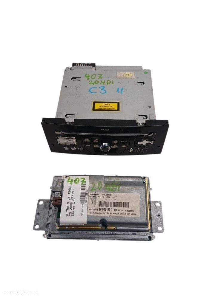 radio cd nawigacja wyświetlacz peugeot 407 9664993180 - 2