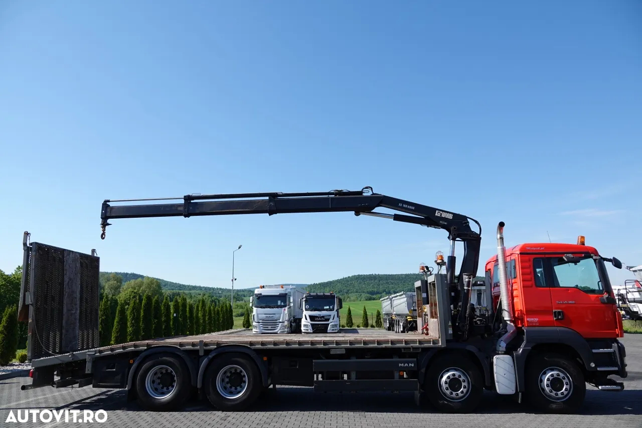 MAN TGS 35.360 / 8x2-4 / REMORCARE + HDS HIAB 166 E-2 / AXIE LIFTATOR / 4 AXI / GAMA HIDRAULICA / TROLIU / ASISTENTA RUTIERA / EURO 5 EEV - 5