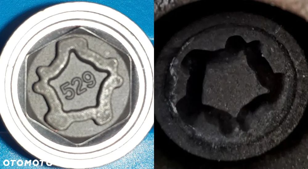 Nasadka zabezpieczająca Nakładka Adapter Złodziejka Do Śrub VW Volkswagen - 9
