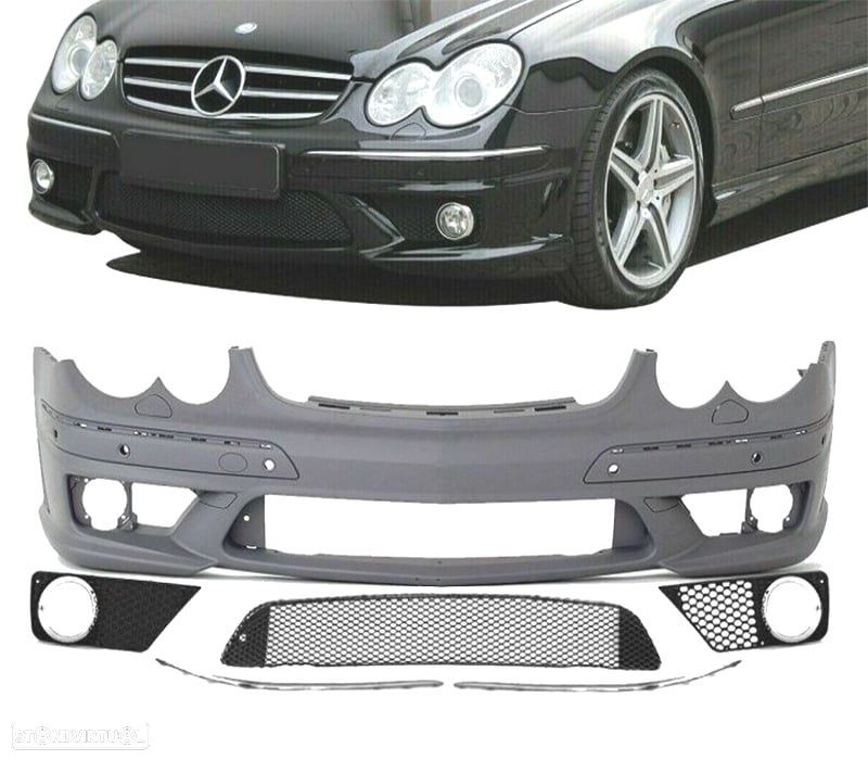 PARA-CHOQUES FRONTAL MERCEDES CLK W209 02-09 LOOK AMG C63 PDC - 1