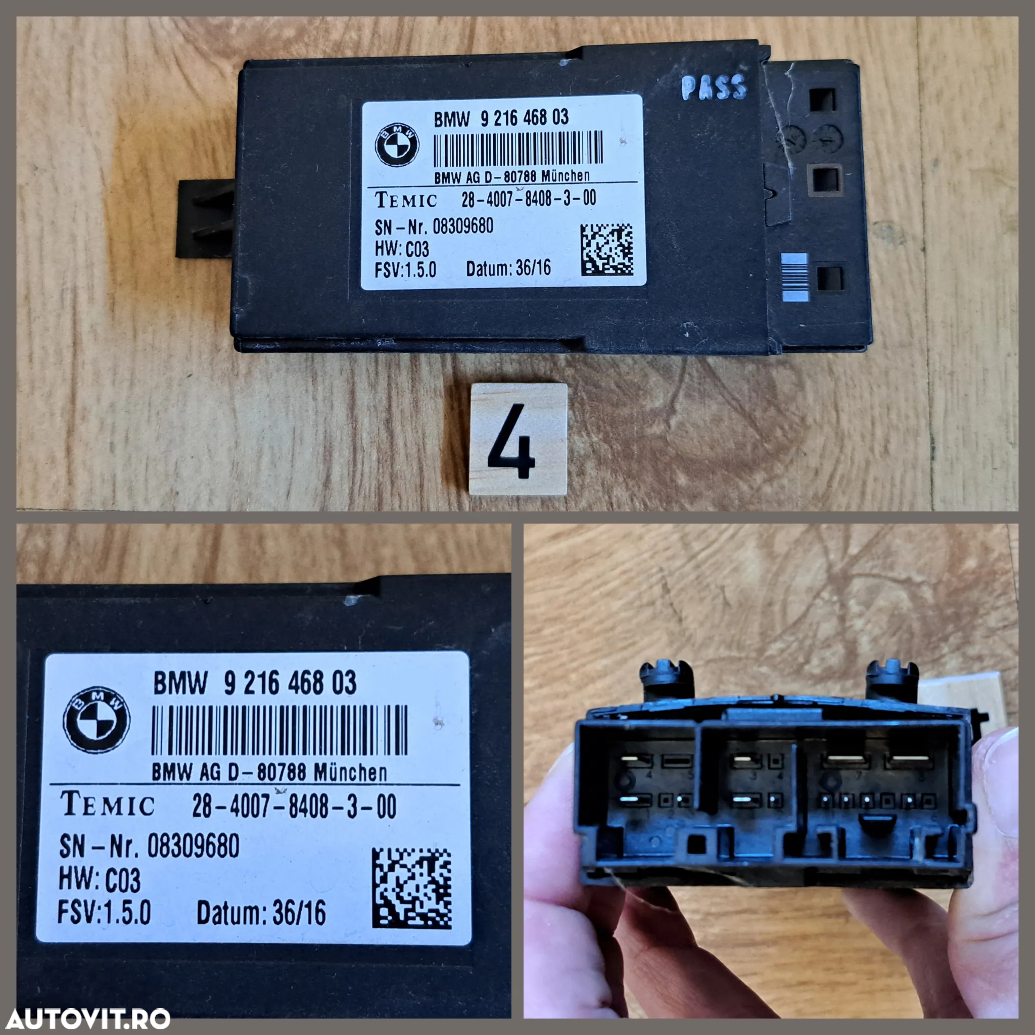 Modul unitate BCM calculator motor bloc lumini modul incalzire scaune switch baterie G30 G31 G32 G11 G12 - 5