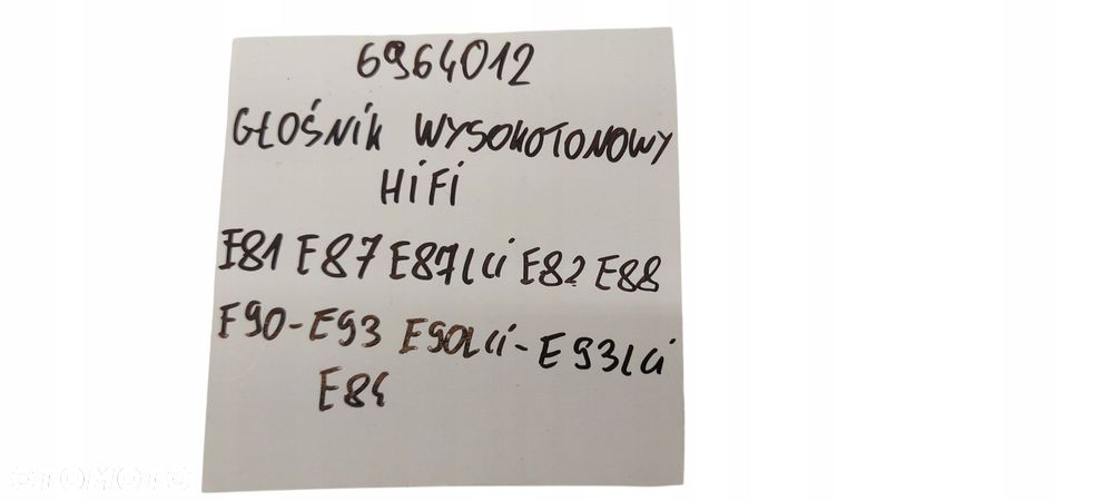 Bmw E81 E88 E90 E91 E92 E93 E84 Głośnik Wysokotonowy Hifi 6964012 - 8
