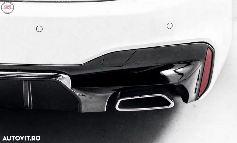 Difuzor Bara Spate BMW Seria 5 G30 G31 (2017+) M5 Design Negru Lucios- livrare gratuita - 10