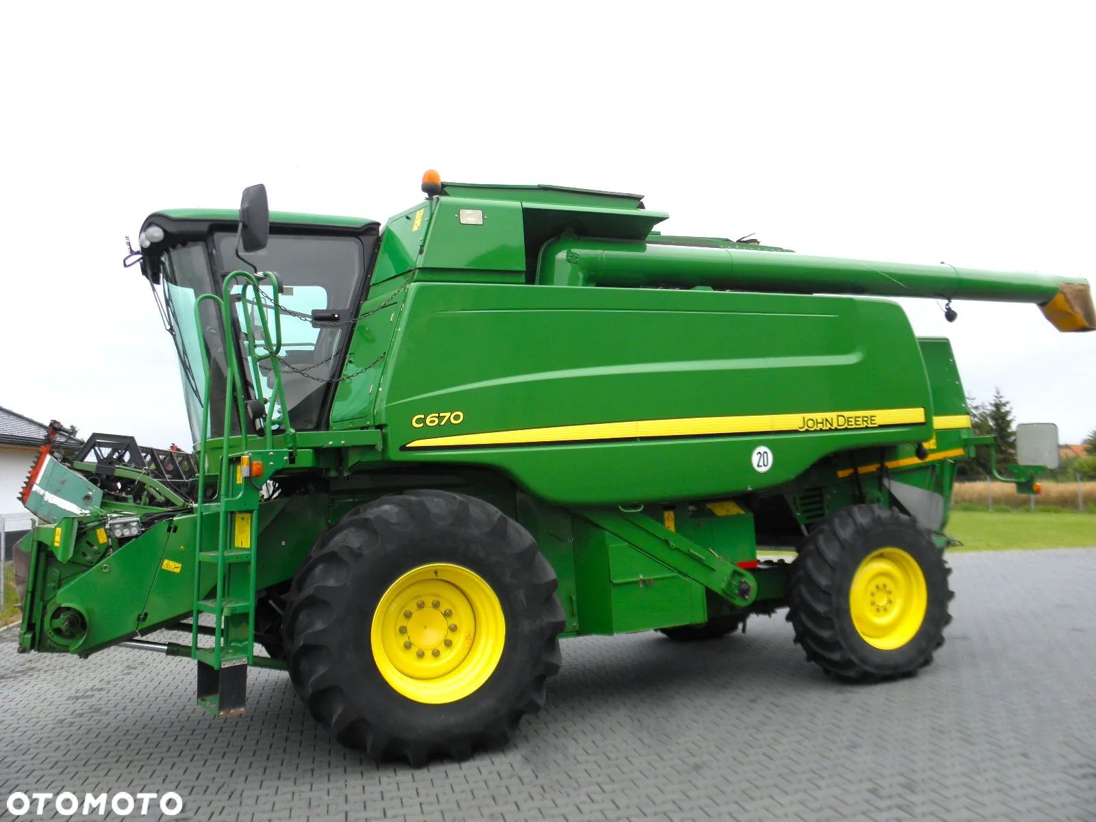 John Deere C 670 2008 Rok, heder 7,6m, 1900 mtg, Nie Malowany, Stan Idealny - 1