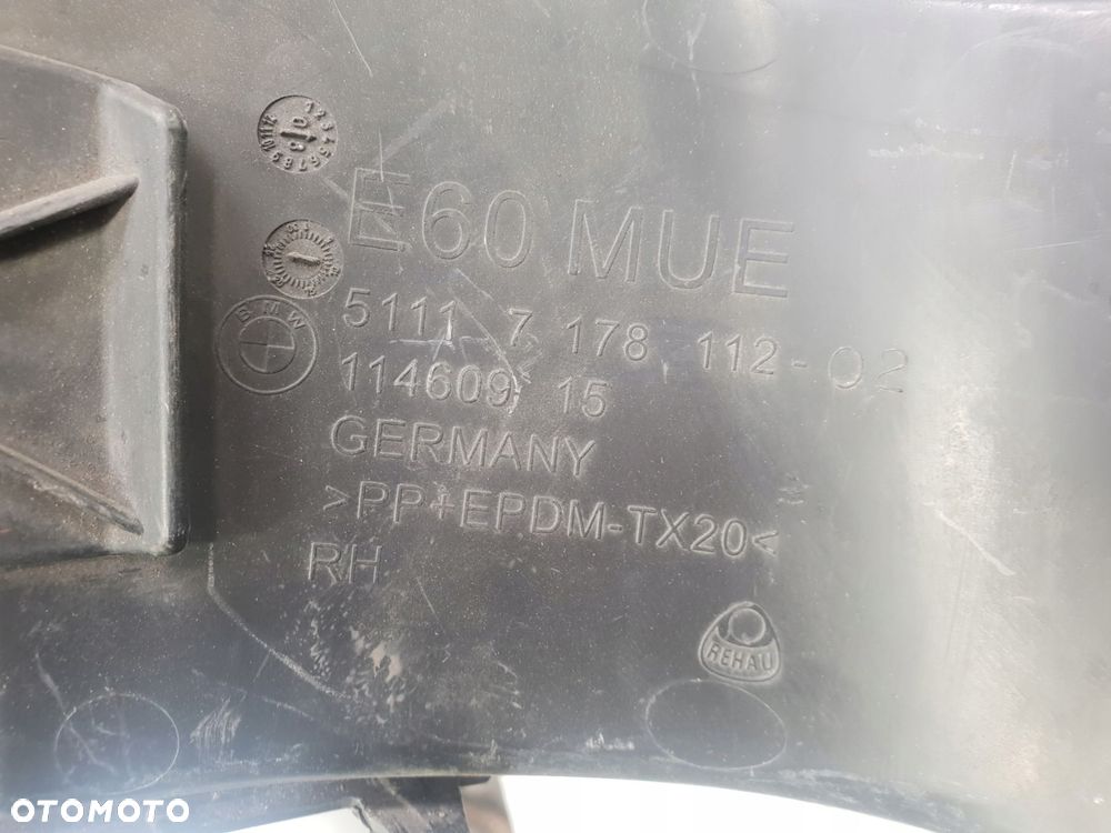 BMW E60 E61 KRATKA ZDERZAKA PRZÓD PRAWA 7178112 - 4