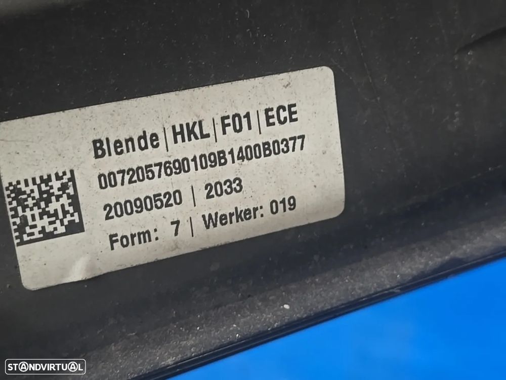 Friso Inferior ORIGINAL da Bagageira Mala BMW Série 7 F01 F02 2008+ - 7