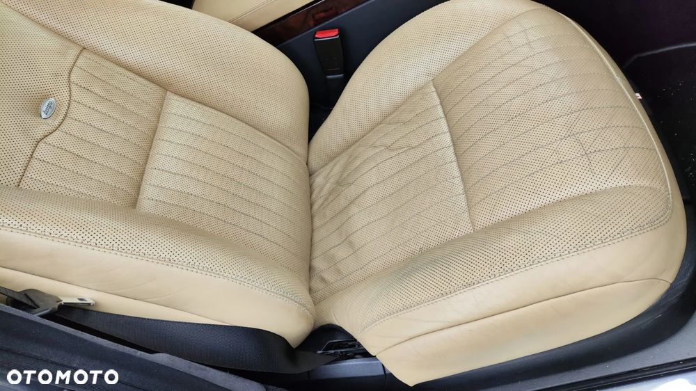 FOTELE KANAPA PODŁOKIETNIK BOCZKI TAPICERKA SKÓRA BEŻOWA DESIGNO FULL OPCJA GRZANA WENTYLOWANA MASAŻE MONITORY MERCEDES S-KLASA W221 LONG - 5