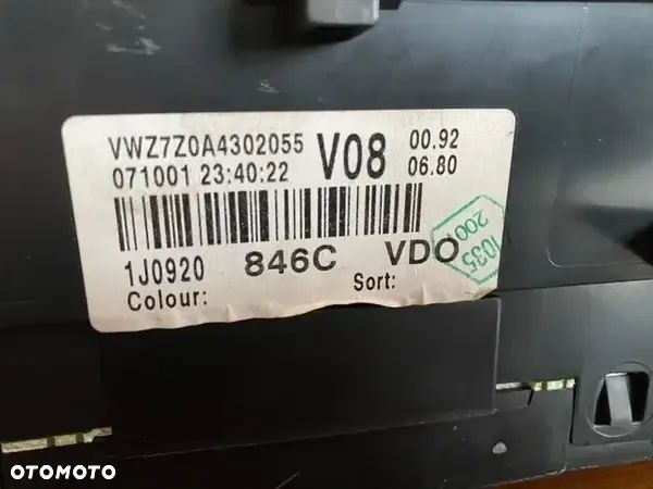 LICZNIK ZEGARY VOLKSWAGEN VW GOLF IV 1035100002 1J0920825B 1J0920825C 1J0920822C - 5