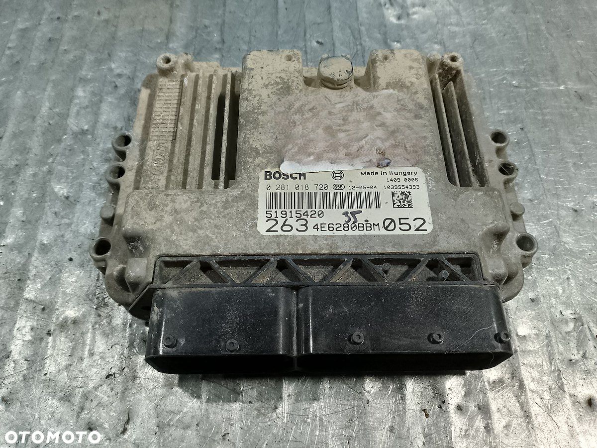KOMPUTER, STEROWNIK FIAT DOBLO II 51915420 0281018720 1.6 JTD - 1