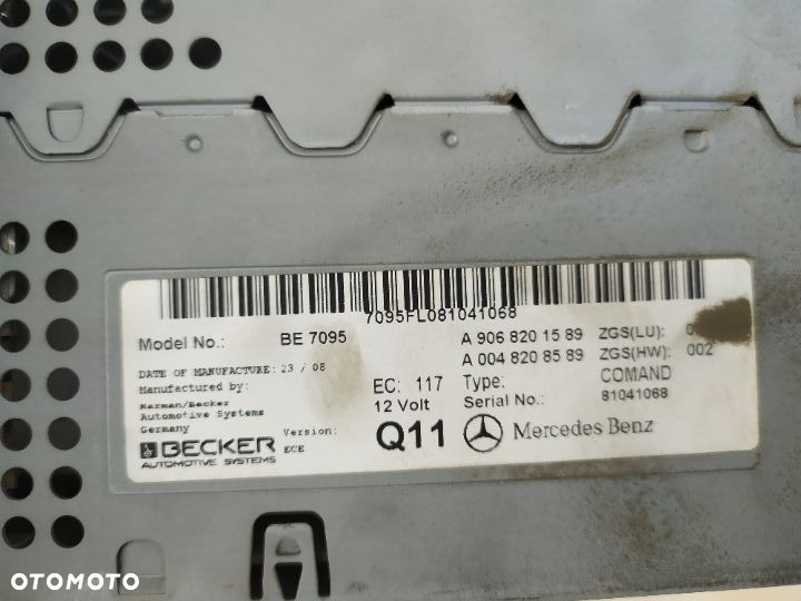 MERCEDES 639 viano vito sprinter 906 radio command nawigacja A 9068201589 BE7095 - 5