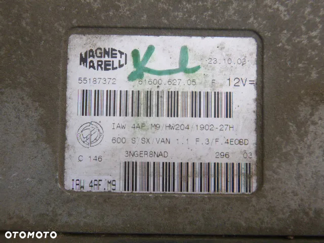 ZESTAW STARTOWY KLUCZYK KOMPUTER IMMOBILIZER FIAT SEICENTO 1.1 MPI IAW.4AF.M9 - 5