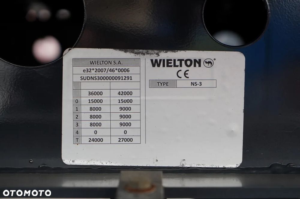 Wielton FIRANKA STANDARD / PODNOSZONY DACH / SYSTEM BDE - ROZSUWANE SŁUPKI / OŚ PODNOSZONA / MAŁO UŻYWANA - 31