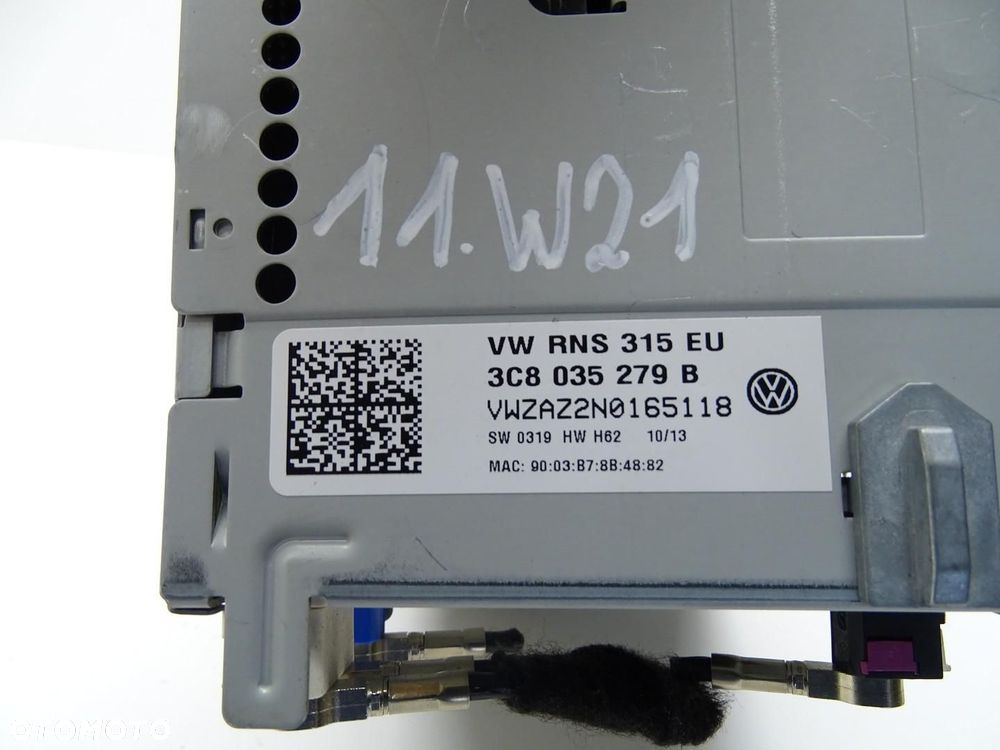 RADIO RADIOODTWARZACZ CD NAVI NAWIGACJA 3C8035279B VW PASSAT CC LIFT - 7