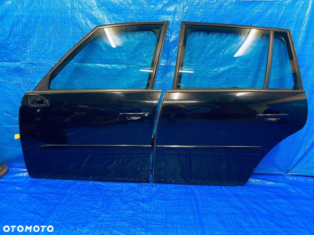 DRZWI LEWE LEWY TYŁ TYLNE KOMPLETNE CITROEN C4 GRAND PICASSO I 2006- ; CZARNE LAKIER EXYB ORYGINAŁ EUROPA - 1