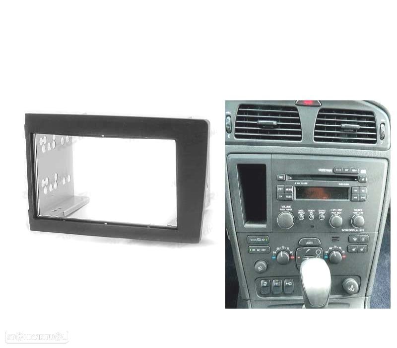 MOLDURA ADAPTADOR PRETO PARA RADIO 2-DIN PARA VOLVO S60 00-04 V70 XC70 01-04 - 3