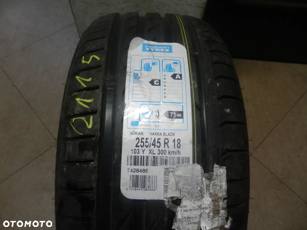 Opona pojedyńcza 255/45r18 nokian hakka black XL lato nowa - 1