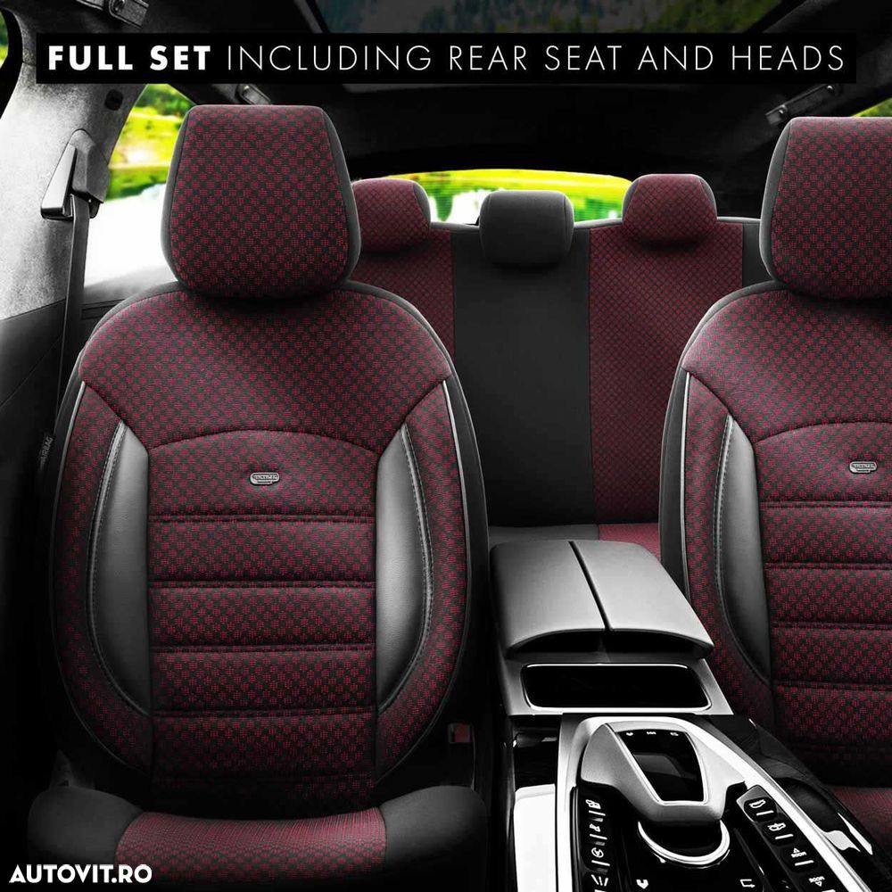 Set huse scaune Premium, Universale, fractionate Otom Sport Plus 103 negru - 3