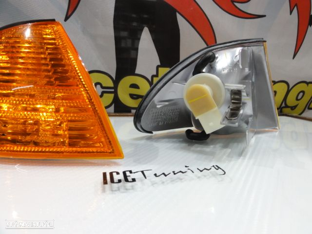 Pisca / Farois / Farolins frontais BMW E46 4 portas / Touring 98-01 Fundo Laranja JDM - 10