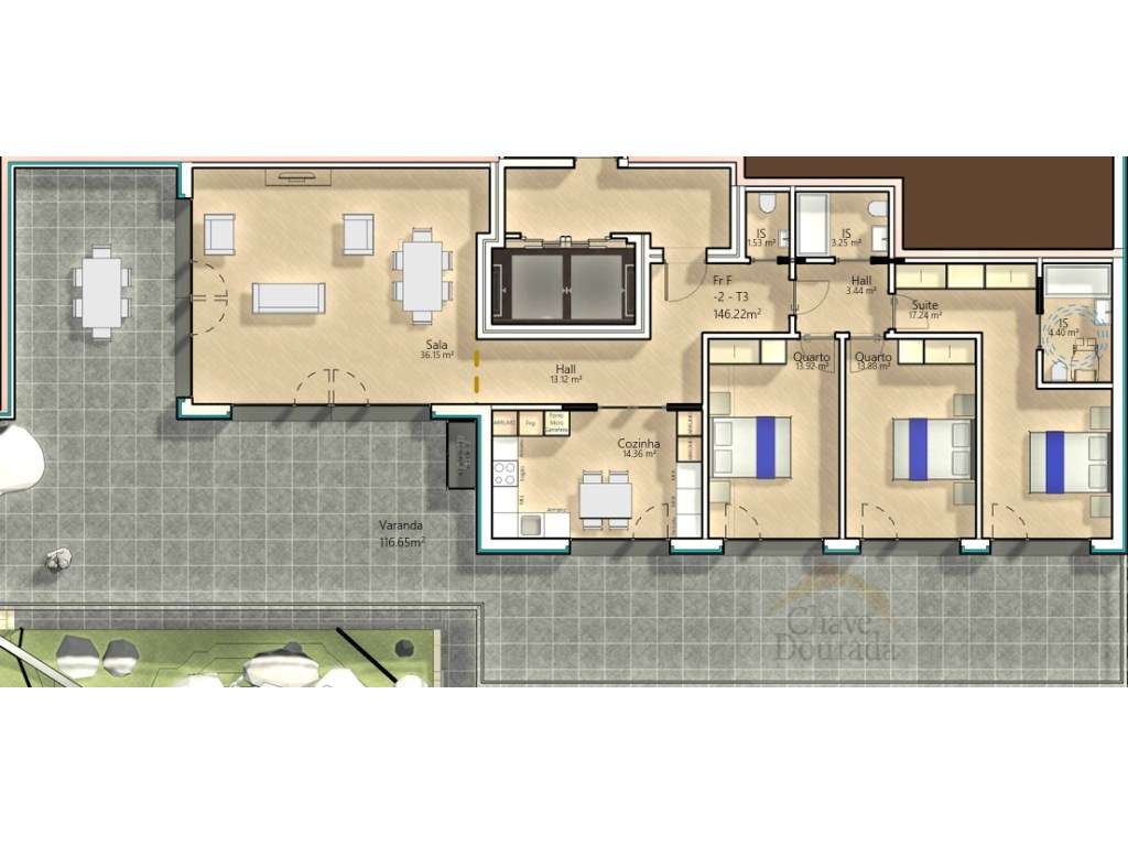 NOVO - Apartamento T3 com garagem e terraço - Grande imagem: 5/14