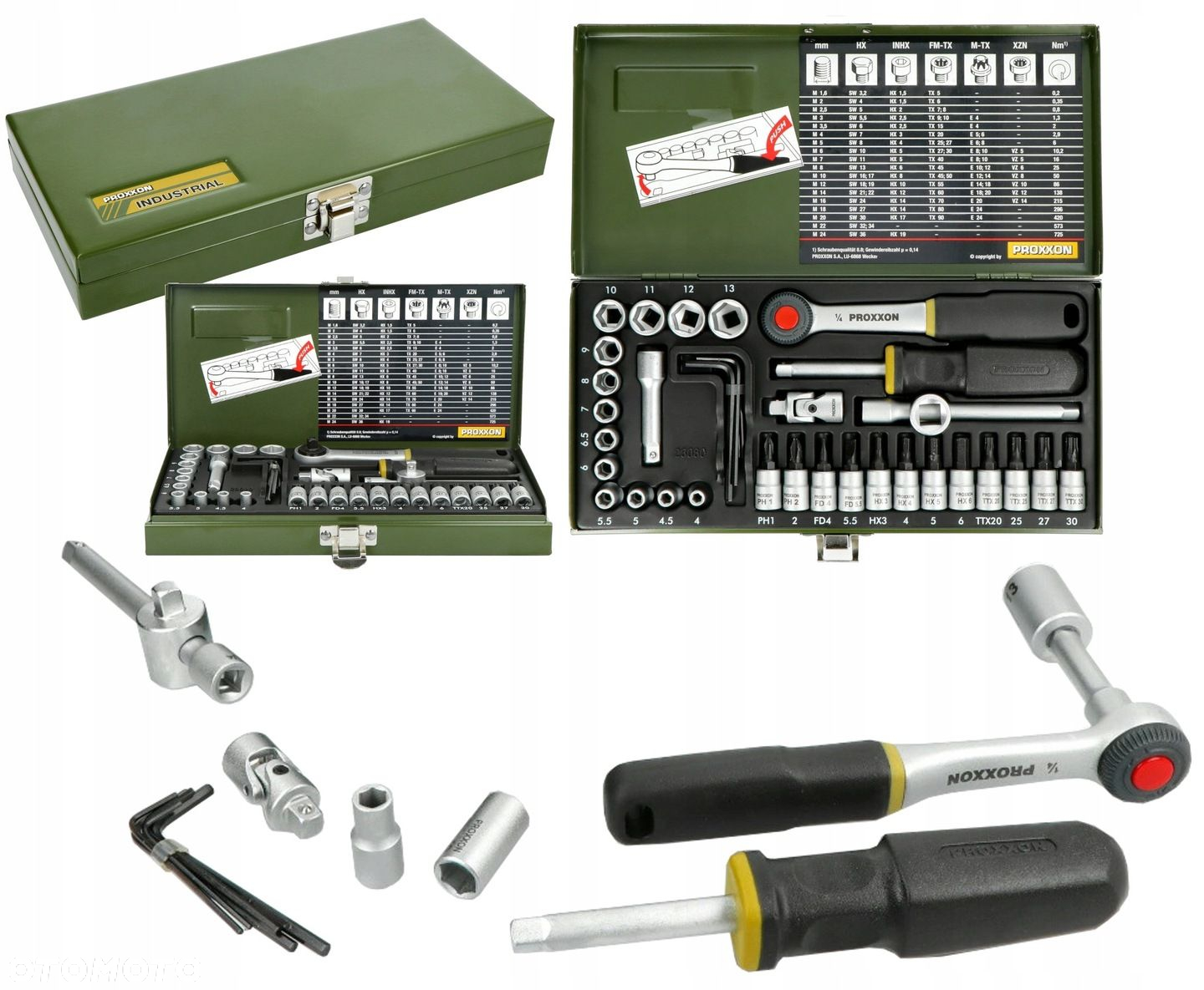 PROXXON ZESTAW DLA MECHANIKÓW Z GRZECHOTKĄ 1/4 CALA 36 CZĘŚCI PR23080 - 10