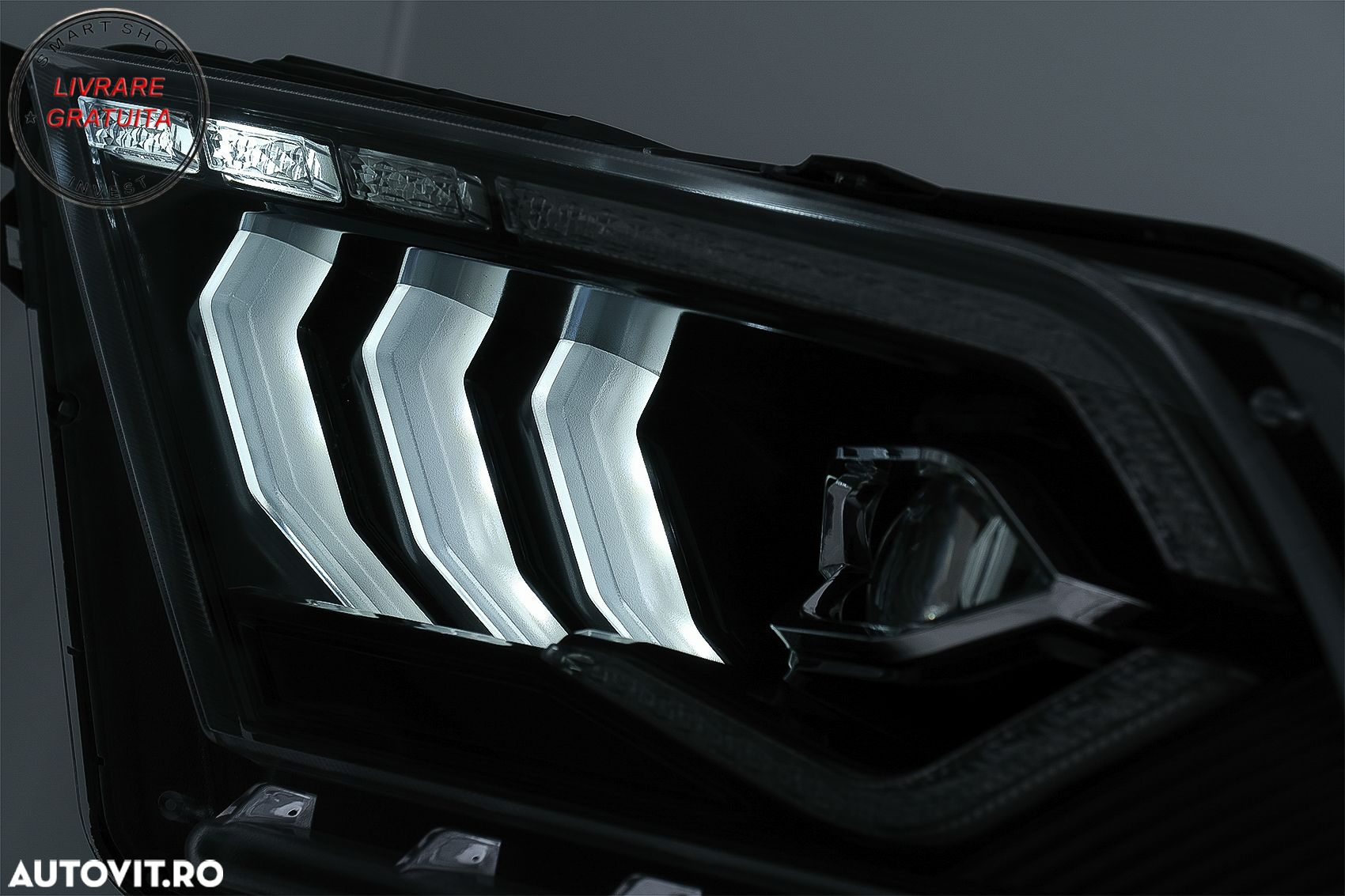 Faruri Full LED Ford Mustang V (2010-2014) cu Semnal Dinamic Secvential- livrare gratuita - 10