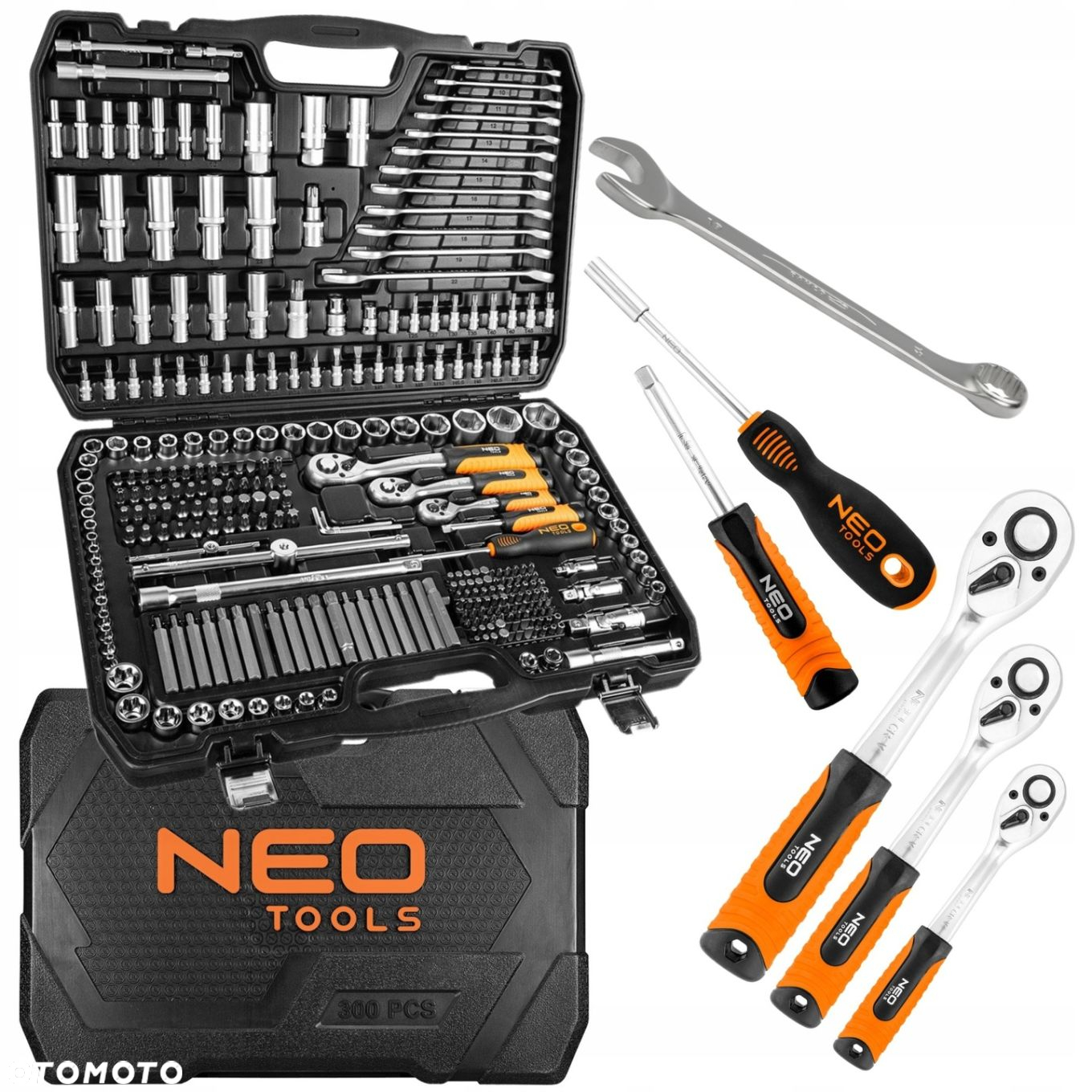 NEO KLUCZE NASADOWE 1/4" 3/8" 1/2" ZESTAW NARZĘDZIOWY NASADKI TORX 300 EL. - 14