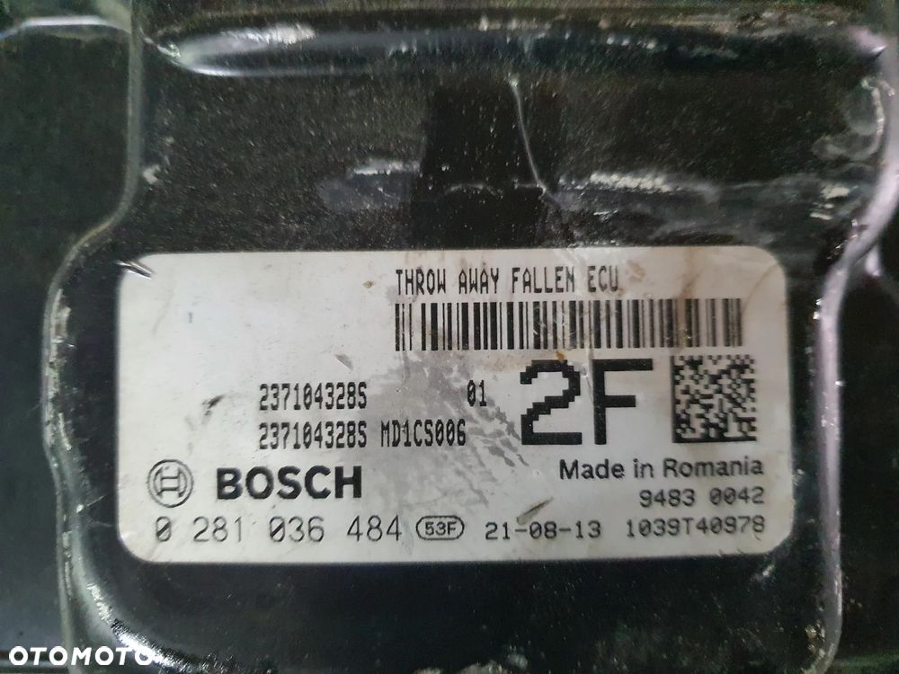 Sterownik kaseta silnika Dacia Renault 0281036484   237104328S - 3