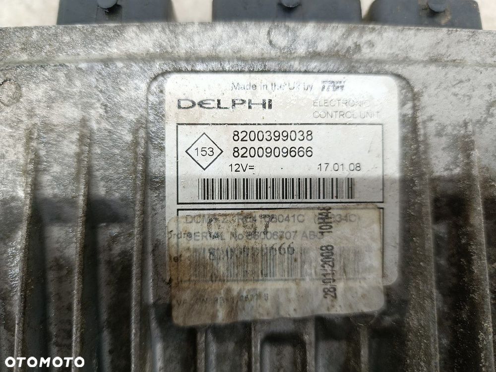 KOMPUTER, STEROWNIK RENAULT KANGOO II 8200399038  8200909666 1.5 DCI 86KM - 2