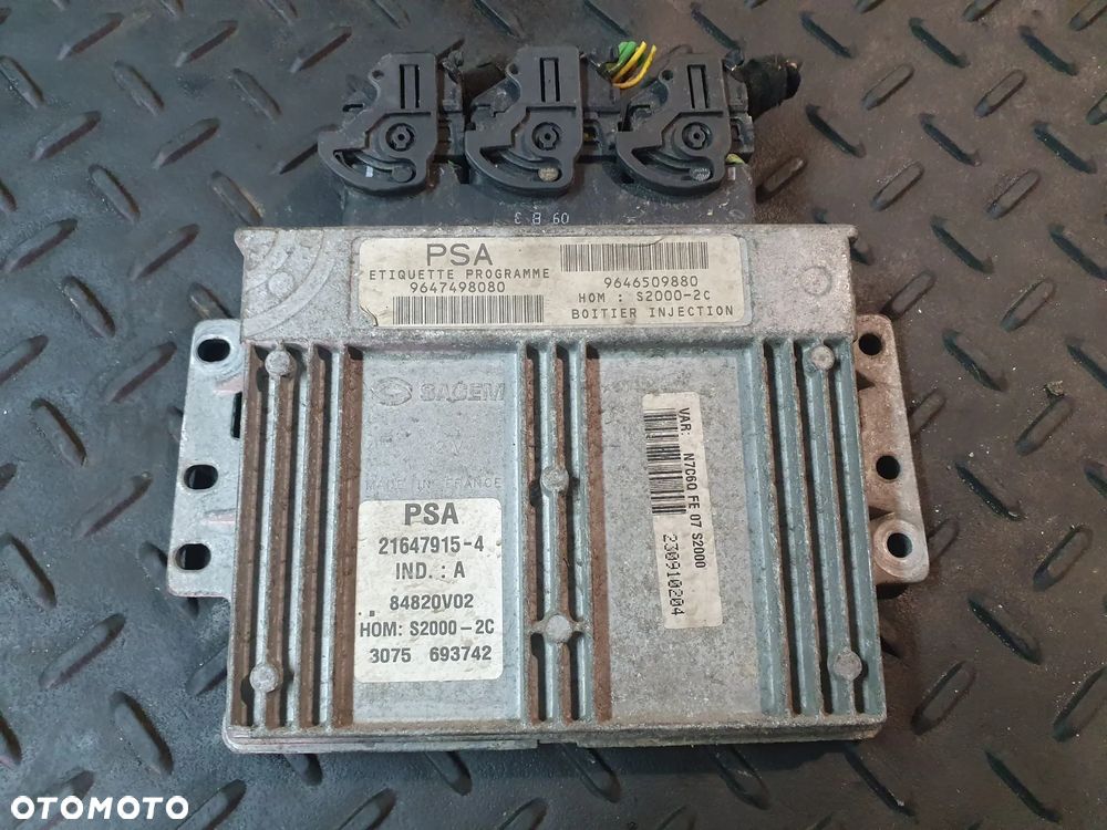 Citroen Xsara 1.4 STEROWNIK KOMPUTER SILNIKA ECU 9647498080 9646509880 - 1