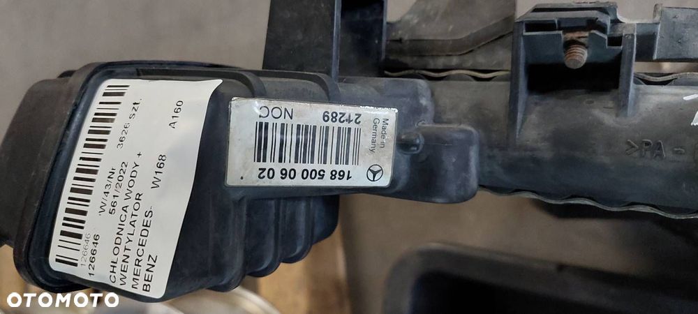 CHŁODNICA WODY WENTYLATOR MERCEDES W168 A KLASA - 2