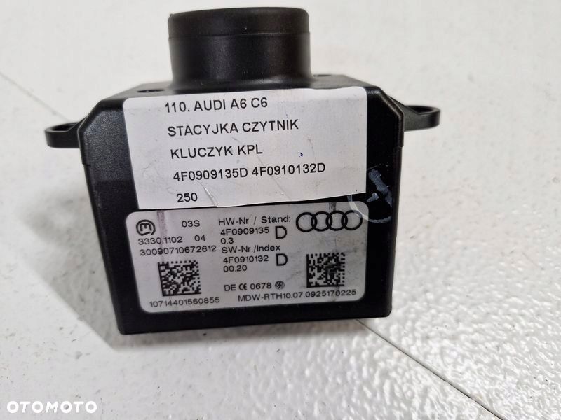 AUDI A6 C6 LIFT STACYJKA KLUCZYK PILOT 4F0909135D 4F910132D - 4