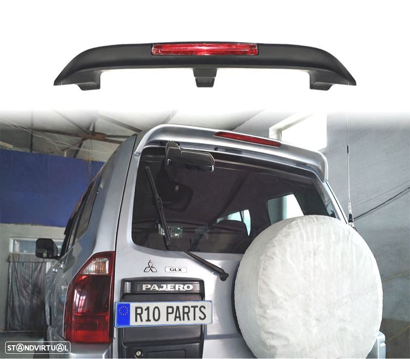 AILERON SPOILER TRASEIRO MITSUBISHI MONTERO PAJERO 03-15 + TERCEIRA LUZ DE STOP - 1