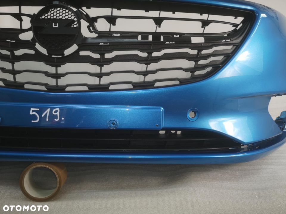 OPEL CORSA E NA 6 X PDC , BŁĘKITNY METALIK ZDERZAK PRZEDNI PRZÓD NR AUKCJI NZ519 - 8