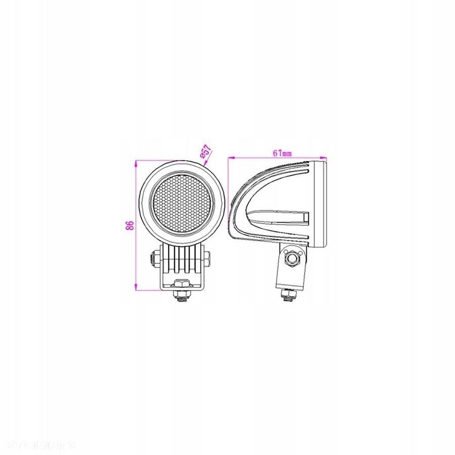 lampa robocza led okrągła mała flood - 6