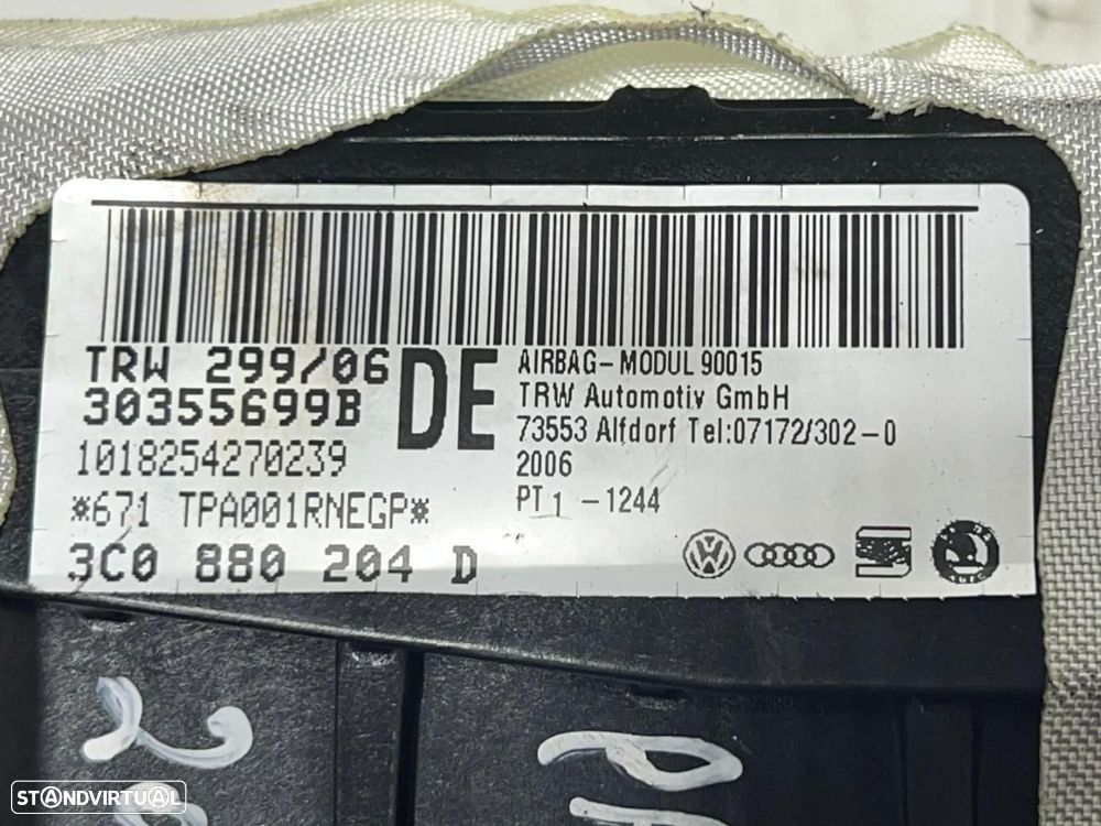 Airbag passageiro VW PASSAT (3C5 3C2) REF. 3C0880204D - 5