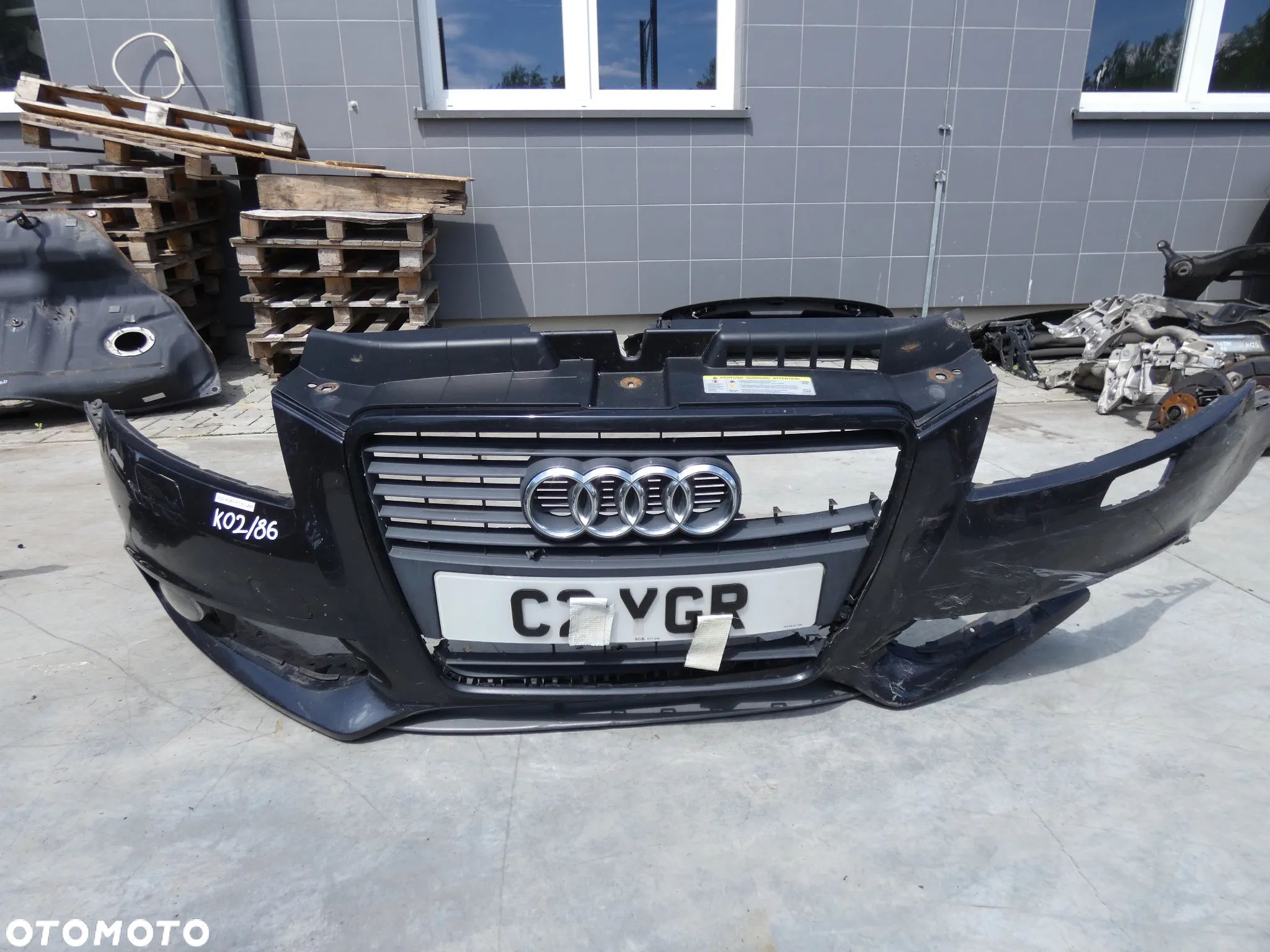 AUDI A3 8P LIFT S-LINE ZDERZAK PRZÓD PRZEDNI CZARNY LZ9Y GORLICE K02/86 - 1