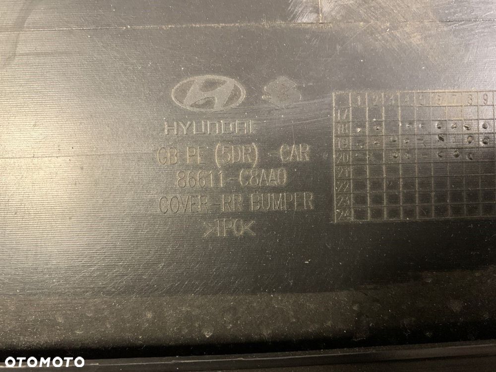 NOWY ORYGINALNY ZDERZAK TYLNY LISTWA TYŁ HYUNDAI I20 II 2 LIFT 4xPDC  18-20 86611-C8AA0 - 9
