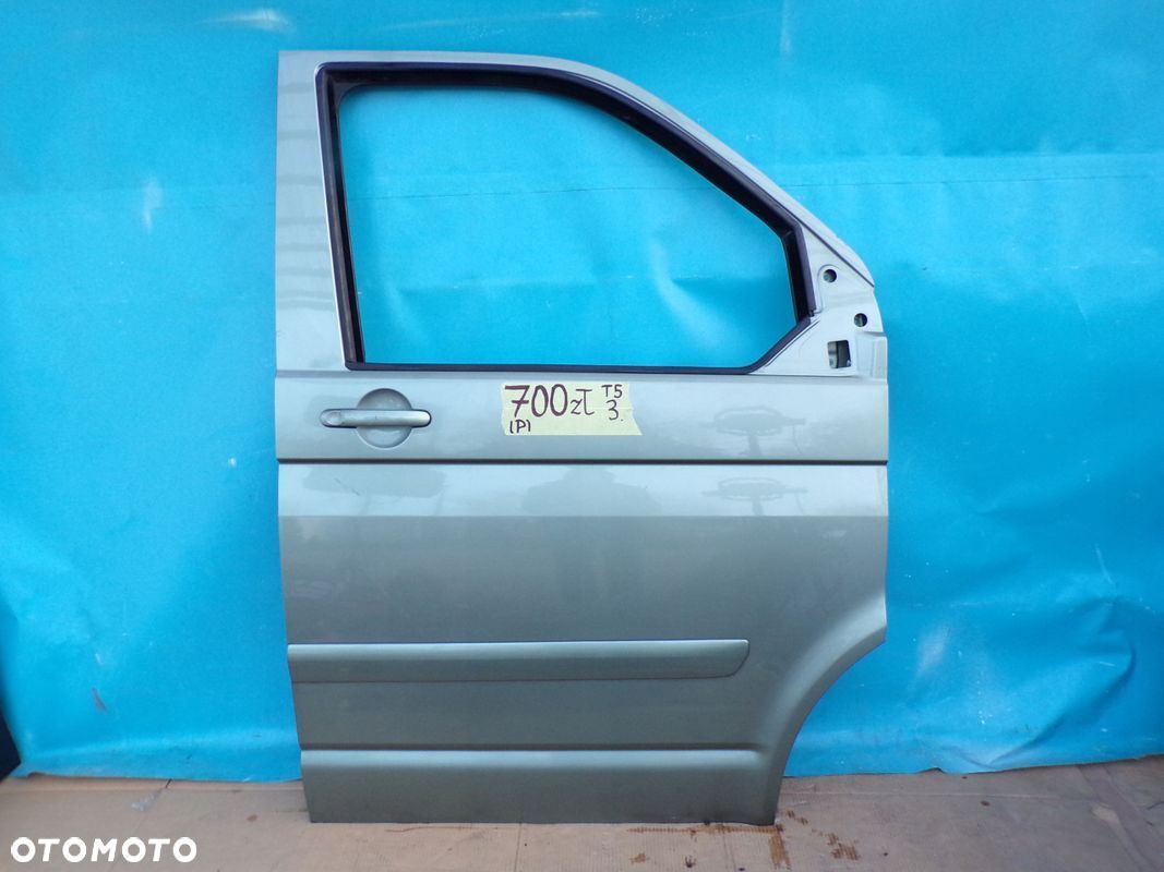 VW T5 TRANSPORTER drzwi przednie PRAWE SZARE - 1