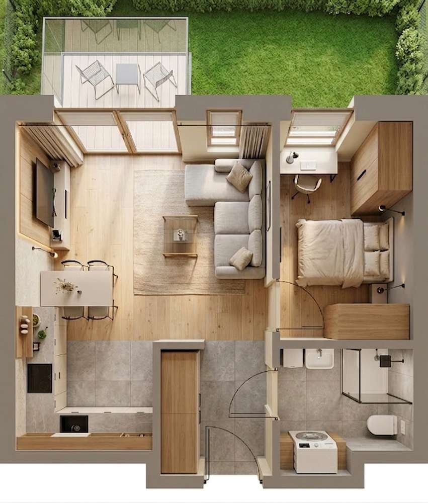 Mieszkanie II piętro - 34,8m2