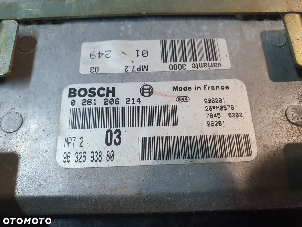 KOMPUTER STEROWNIK SILNIKA PEUGEOT CITROEN XSARA 1.6  0261206214 9632693880 - 3