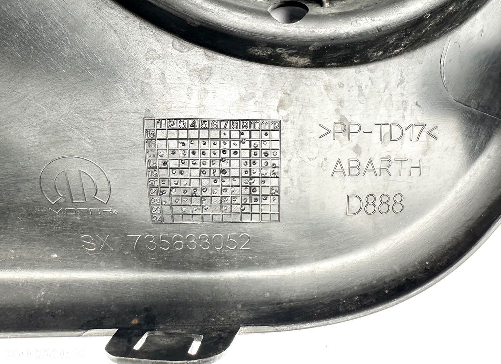 FIAT 500 ABARTH 595 LIFT 2015- ZAŚLEPKA HALOGEN WLOT ZDERZAK LEWA ORYGINAŁ OE - 7