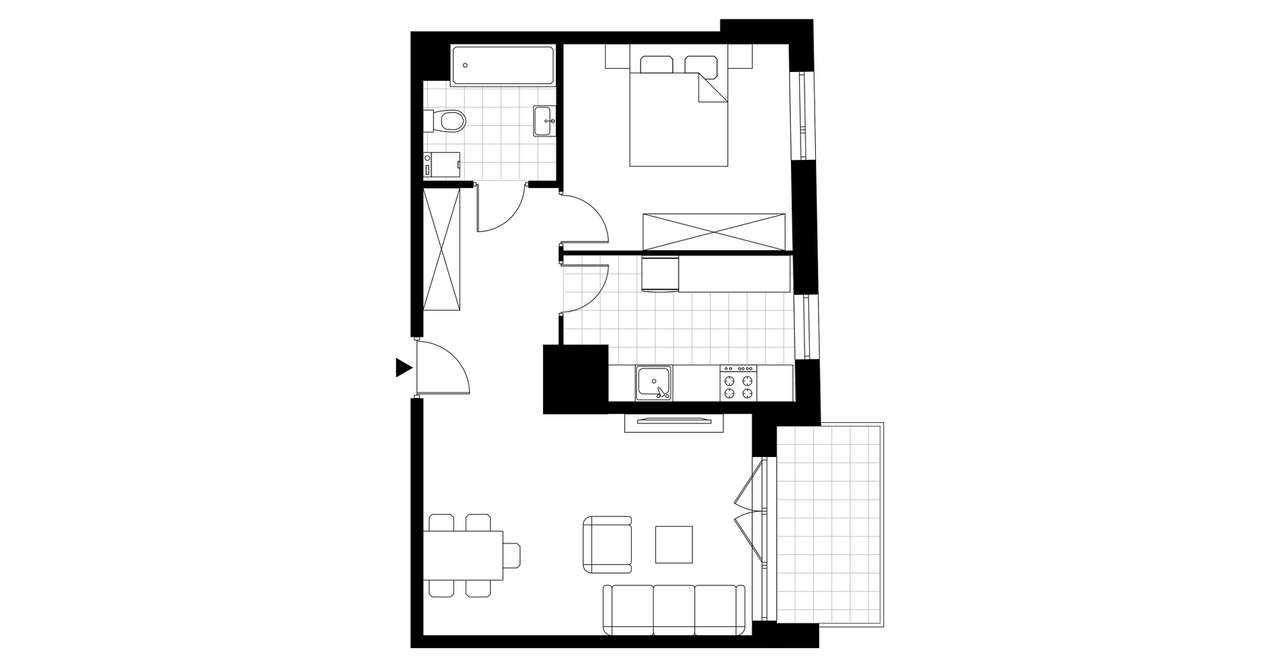 2-pokojowe mieszkanie 51m2 + balkon - Pełny obrazek: 3/23