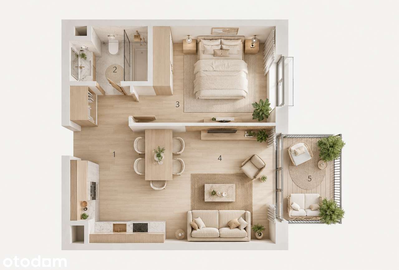 2-pokojowe Lindego 2 | 37 m² | NOHO