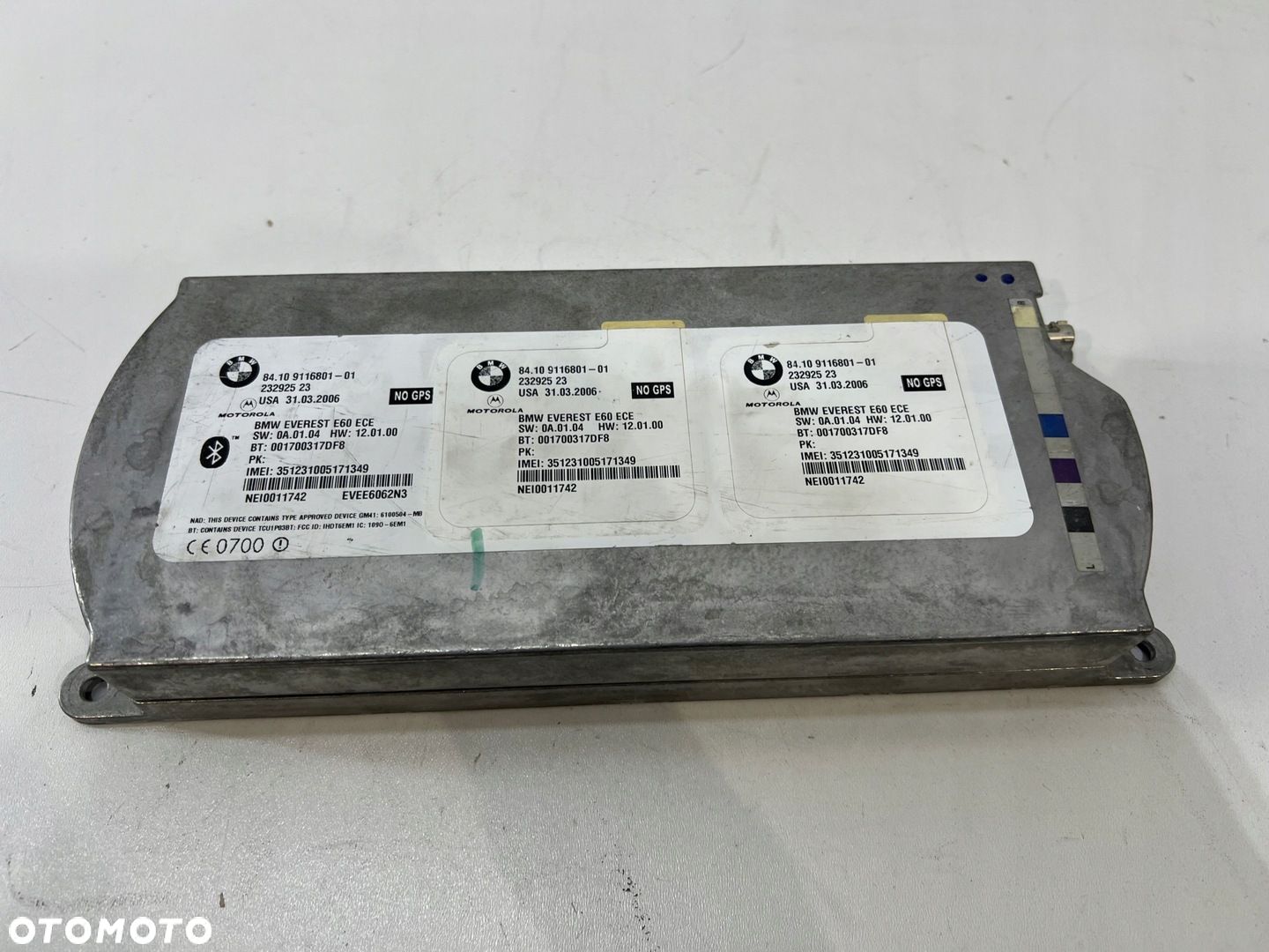 BMW E60 E61 MODUŁ STEROWNIK BLUETOOTH TELEFONU 9116801 - 1