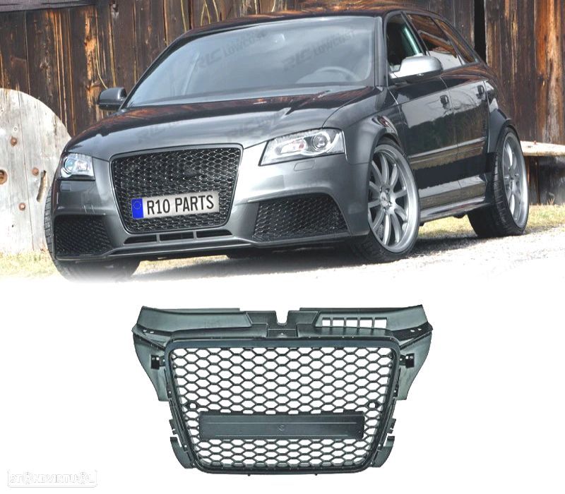 GRELHA FRONTAL AUDI A3 8P 8PA 08-12 LOOK RS3 - 1
